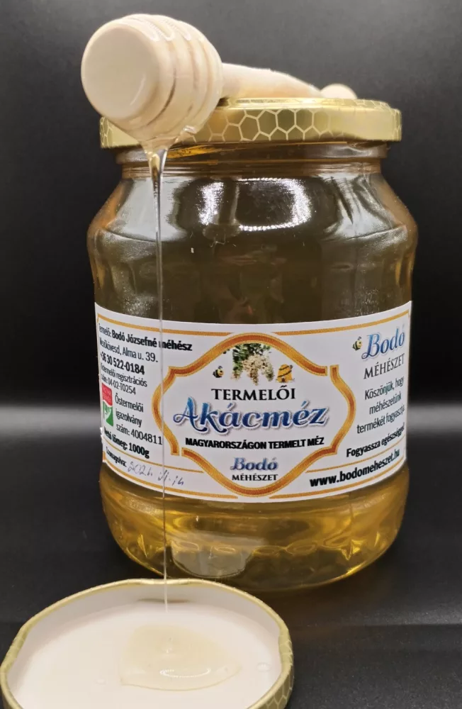 Akácméz 1 kg – Bodó Méhészet